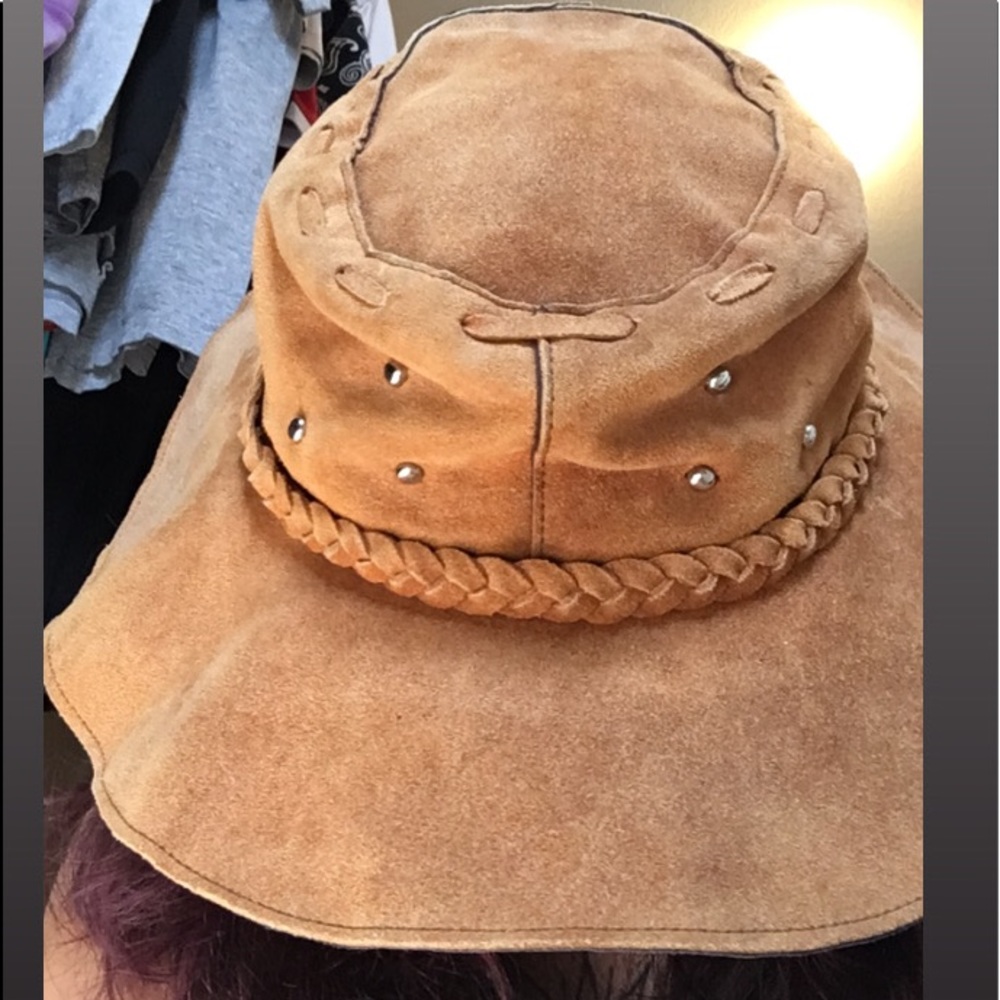 Genuine leather hat